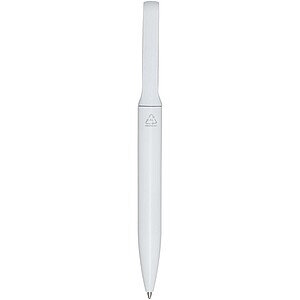 Blanca recycled aluminium ballpoint pen (blue ink), white