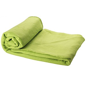 Blanket in pouch - lime