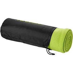 Blanket in pouch - lime