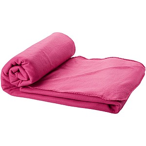 Blanket in pouch - magenta