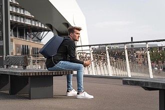 Bobby Hero Regular, Anti-theft backpack,blue