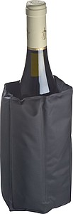 Bottle cooler with cooling pads, black
