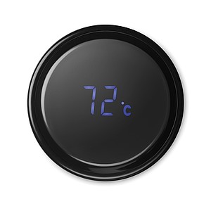 Bottle with touch thermometer