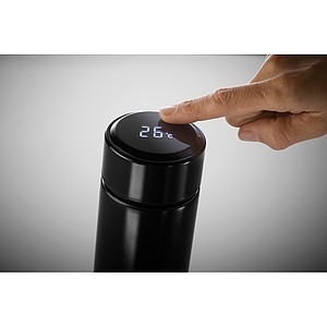 Bottle with touch thermometer