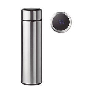Bottle with touch thermometer