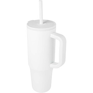 Brady 900 ml RCS certified insulated tumbler with silicone straw, white