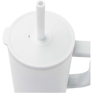 Brady 900 ml RCS certified insulated tumbler with silicone straw, white