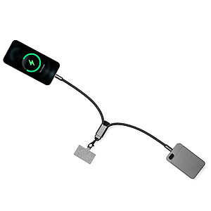 Brandcharger Lany Wristband Charge charging cable, gun metal