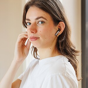 Brandcharger wireless earbuds Aria, gun metal