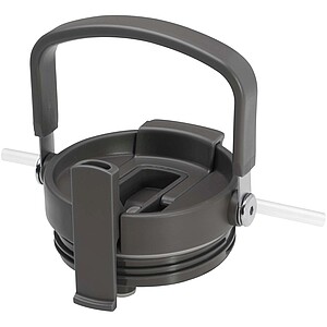 Bronx 900 ml RCS recycled stainless steel copper vacuum insulated tumbler with dual function lid, grey