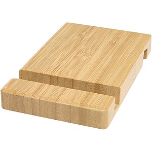 Bubup bamboo 2-angled tablet and phone stand, wood