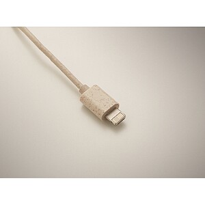 Cable set in case, beige