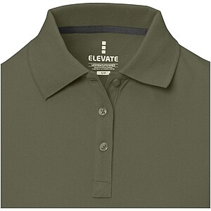 Calgary short sleeve womens polo, forest green