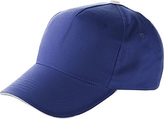 Cap with sandwich peakCobalt blue