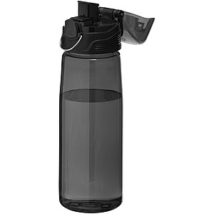 Capri sports bottle, transparent black