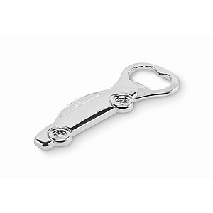 Car shape bottle opener, matt silver