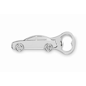 Car shape bottle opener, matt silver