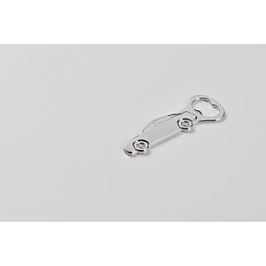 Car shape bottle opener, matt silver
