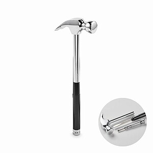 Carbon steel claw hammer, silver