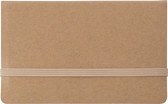 Card case with sticky tabsBrown