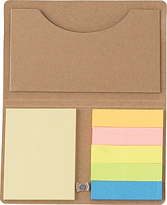 Card case with sticky tabsBrown