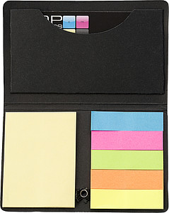 Card case with sticky tabsBrown