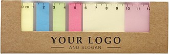 Card cover with 12cm rulerBrown