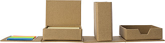 Cardboard cube desk organizer.