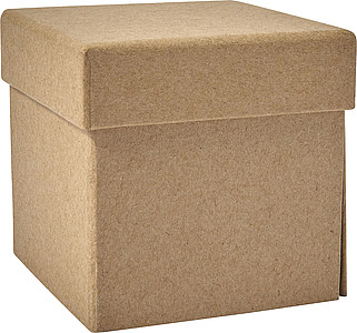 Cardboard cube desk organizer.