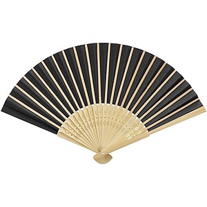 Carmen hand fan, solid black