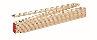 Carpenter ruler in wood 2m