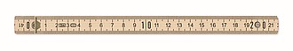 Carpenter ruler in wood 2m
