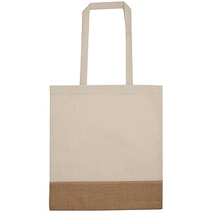 Carrying bag with jute bottom