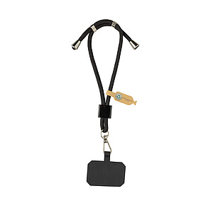 CarryLoop RCS recycled PET adjustable phone holder wristlet, black