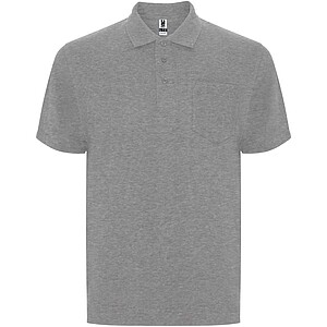 Centauro Premium short sleeve unisex polo, marl grey