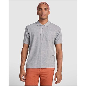 Centauro Premium short sleeve unisex polo, marl grey