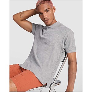 Centauro Premium short sleeve unisex polo, marl grey