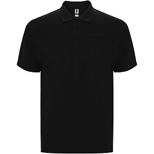 Centauro Premium short sleeve unisex polo, solid black