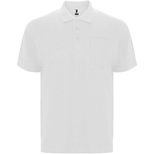 Centauro Premium short sleeve unisex polo, white