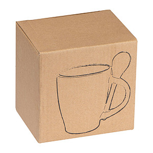 Ceramic cup with a spoon, blue