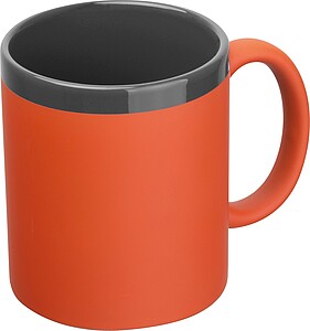 Ceramic mug, 300 ml, orange