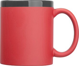 Ceramic mug, 300 ml, red