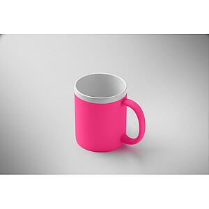 Ceramic mug 300ml, neon fuchsia