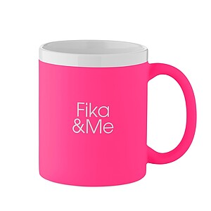 Ceramic mug 300ml, neon fuchsia
