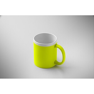 Ceramic mug 300ml, neon yellow