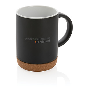 Ceramic mug with cork base