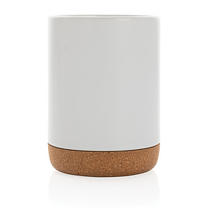 Ceramic mug with cork base