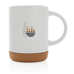 Ceramic mug with cork base