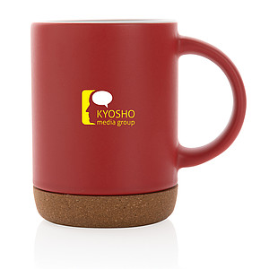 Ceramic mug with cork base