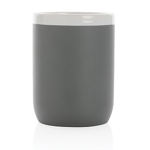 Ceramic mug with white rim